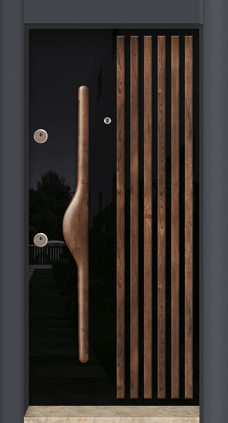 PVC kabartma yüzey çelik kapı