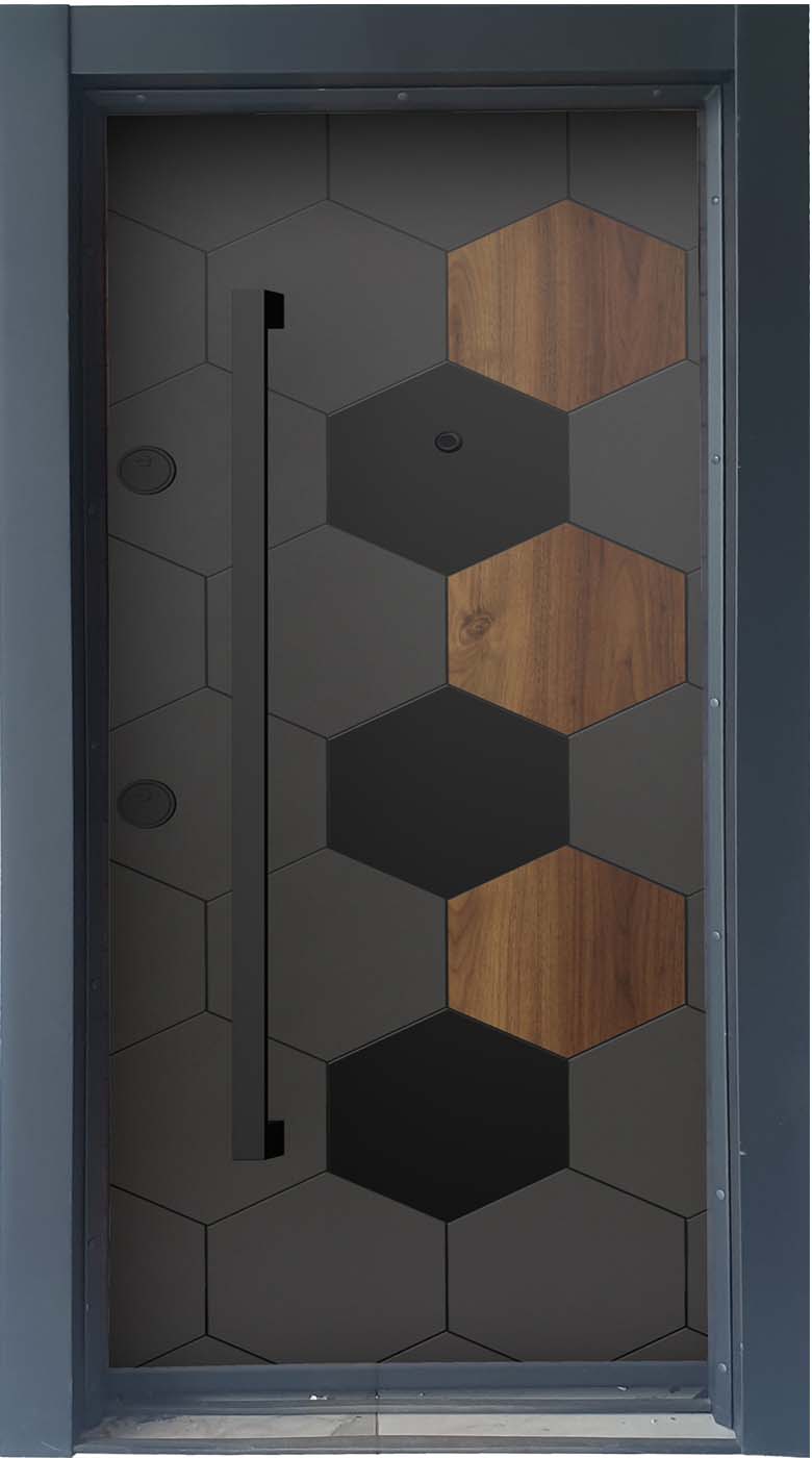 Laminoks yüzeyli daire çelik kapısı