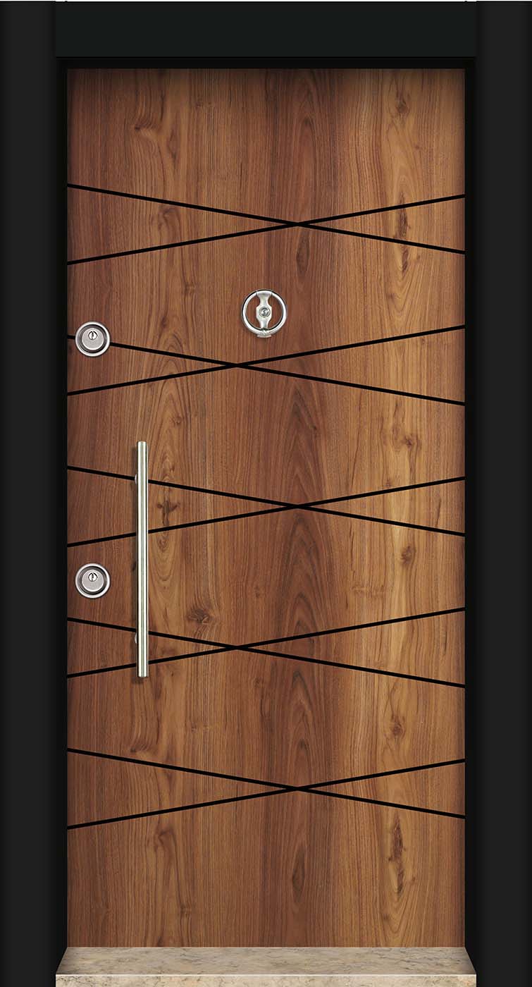 Laminoks yüzeyli daire çelik kapısı