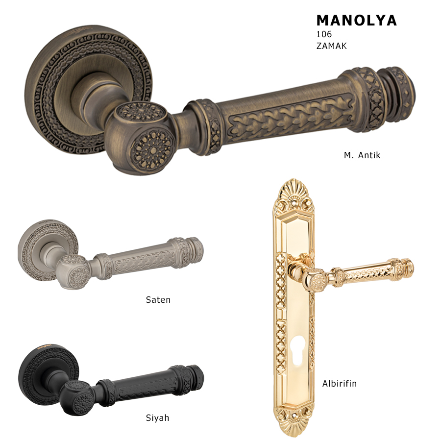 Manolya - Zamak Antik Kapı Kolu