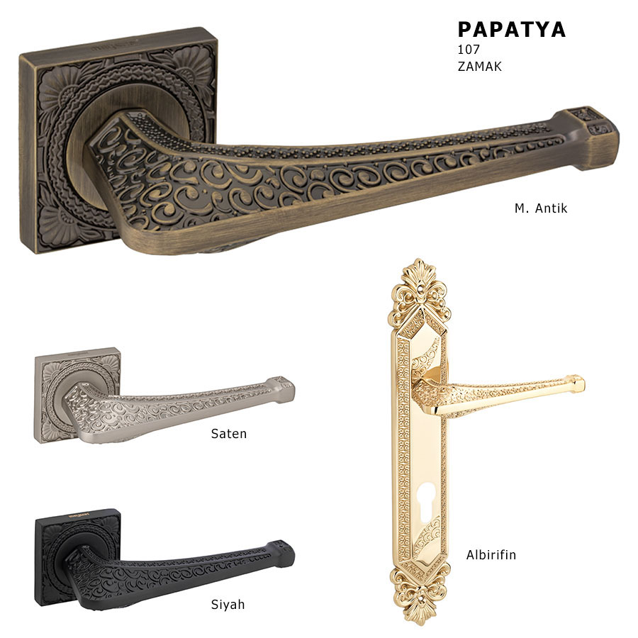 Papatya - Zamak Antik Kapı Kolu