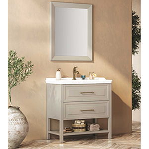 FYM, Mat lake yüzeyli,  Seramik lavabolu banyo dolabı GARDEN 80