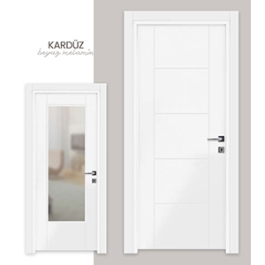 Veneto, Beyaz Melamin Kaplamalı Ahşap Kapı